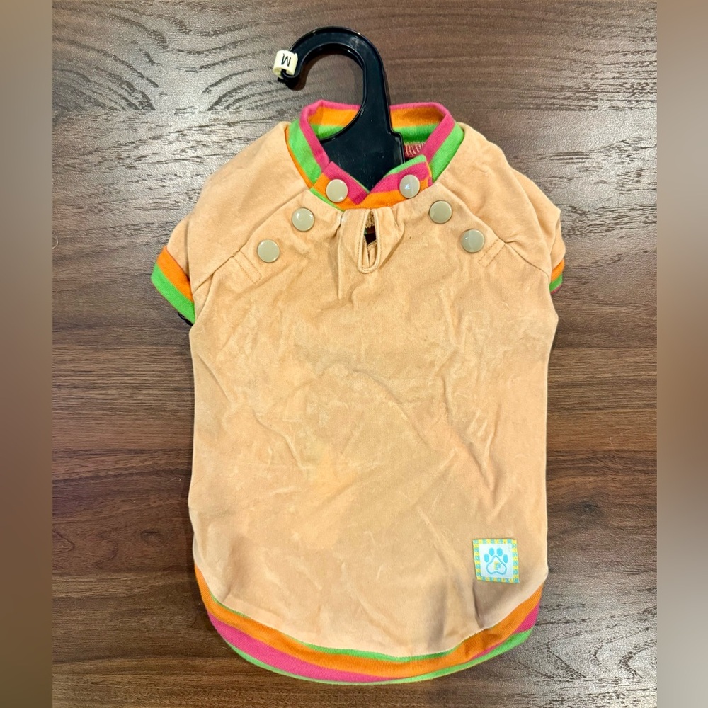 Happy PAWer dog shirt with snap detail